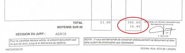 Bulletin relevé de notes de Alexandre pour son BTS MEC Bulletin relevé de notes de Alexandre pour son BTS MEC
